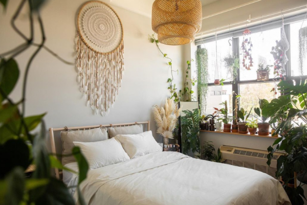 Desain kamar dengan sentuhan bohemian